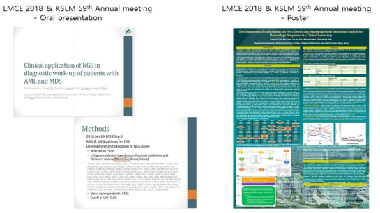 NGS를 이용한 혈액암 유전자 변이 결과 분석을 이용한 학술 발표