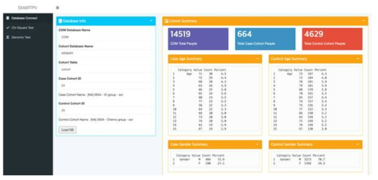 R shiny Webpage DB 연동 및 Cohort summary 테이블