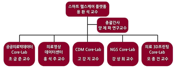 스마트 헬스케어 사업단 운영위원회 조직도