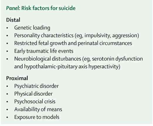자살의 위험 요인
