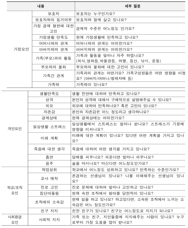 반구조화된 개방형 질문지