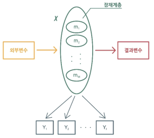 잠재계층분석의 개념적 도식