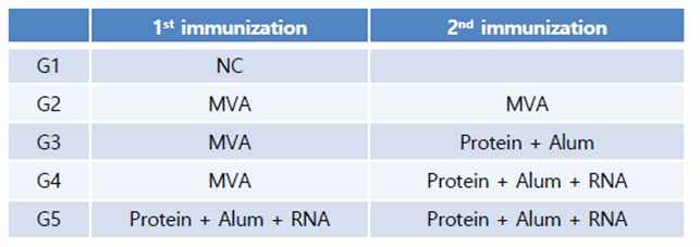 Heterologous prime boost 접종 그룹