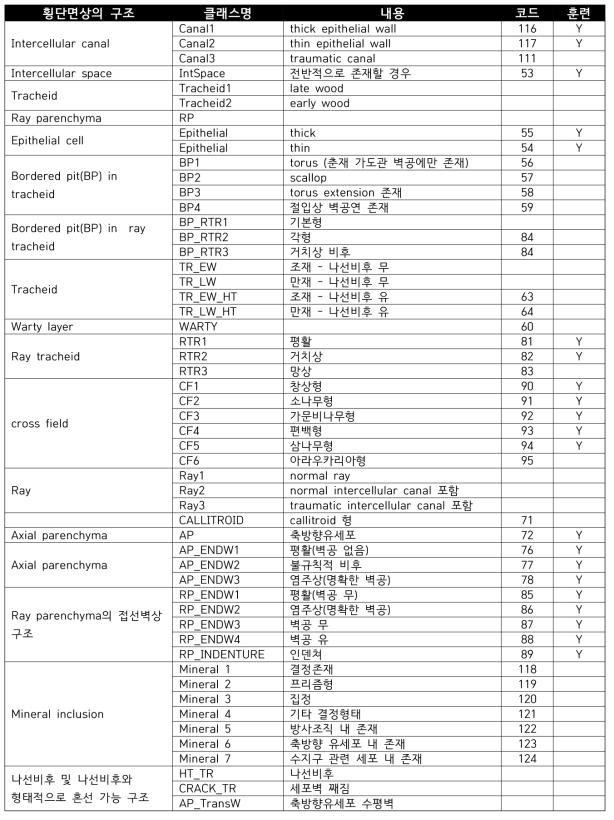 검출 및 이미지 분할 모델 훈련 현황: 침엽수재