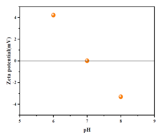 제조된 분리막의 표면 전하(zeta potential)