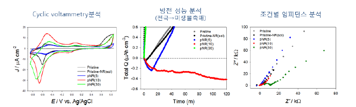 최적화된 pNR-박막코팅 환원전극의 성능검증실험