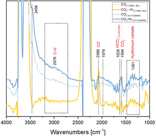Au-Li-GCN의 CO2/H2 DRIFT 스펙트럼