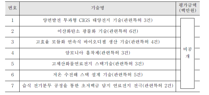 우수특허 생성발굴실적