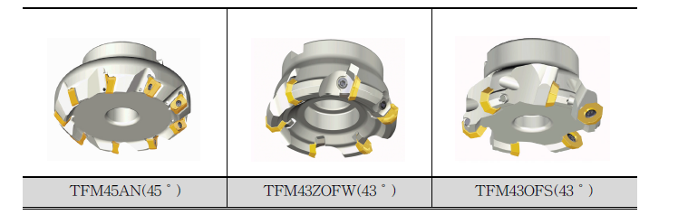 45 및 43˚ 절입각 Metal Cutter