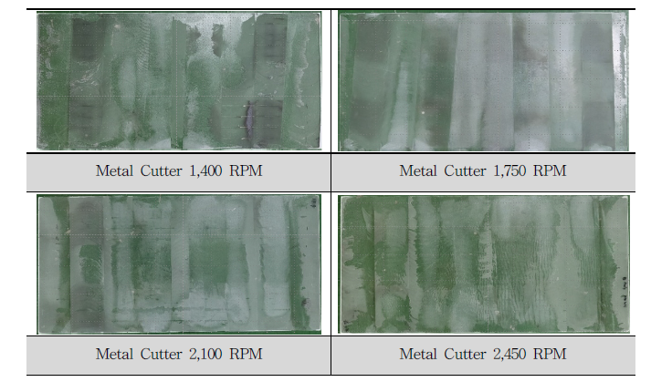 Metal Cutter 회전속도에 따른 비파손 모듈 Cutting 거동