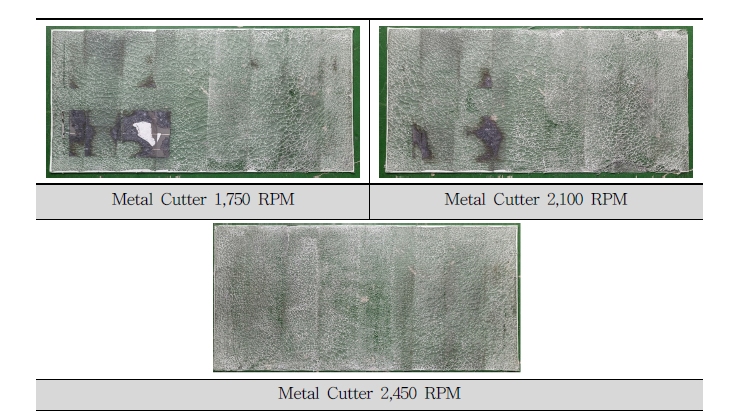 Metal Cutter 회전속도에 따른 파손 모듈 Cutting 거동