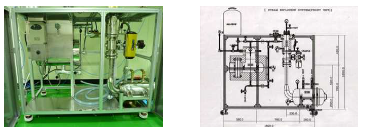 Steam explosion apparatus of lab scale