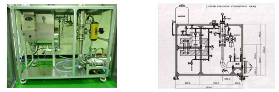 Steam explosion apparatus for lab scale