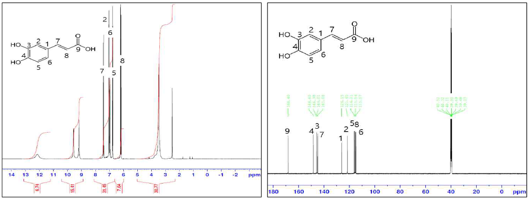 Sample C 1H, 13C NMR 결과