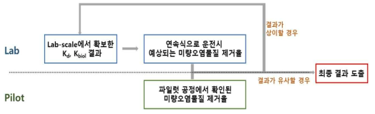 파일럿 공정 내 제거 예측 모델 검증 방법 예시