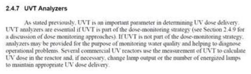 UV DGM 상 UVT Analyzers 수록 내용