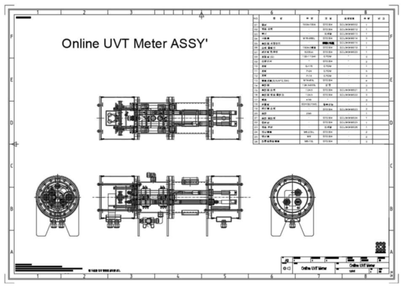 Online UVT 측정설비 제작도면