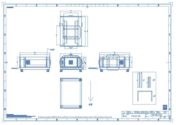 펄스 CBD 안정기 일체형 스틸 캐비닛 제작도면