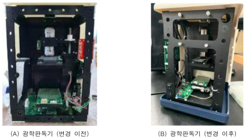 가공 후 조립 완료된 광학판독기 내부