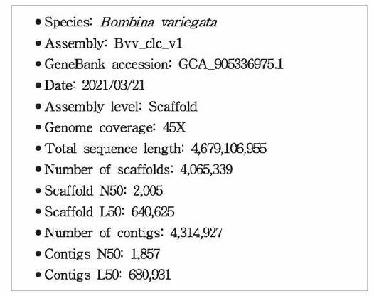 무당개구리 근연종 reference 정보