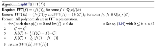 Splitfft 알고리즘 (출처 : [PFH+20])