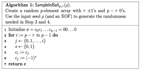 SampleInBall 알고리즘