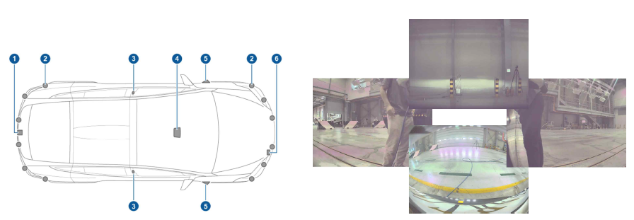 테슬라의 Autopilot을 위한 대쉬캠 장착 위치와 영상 일부