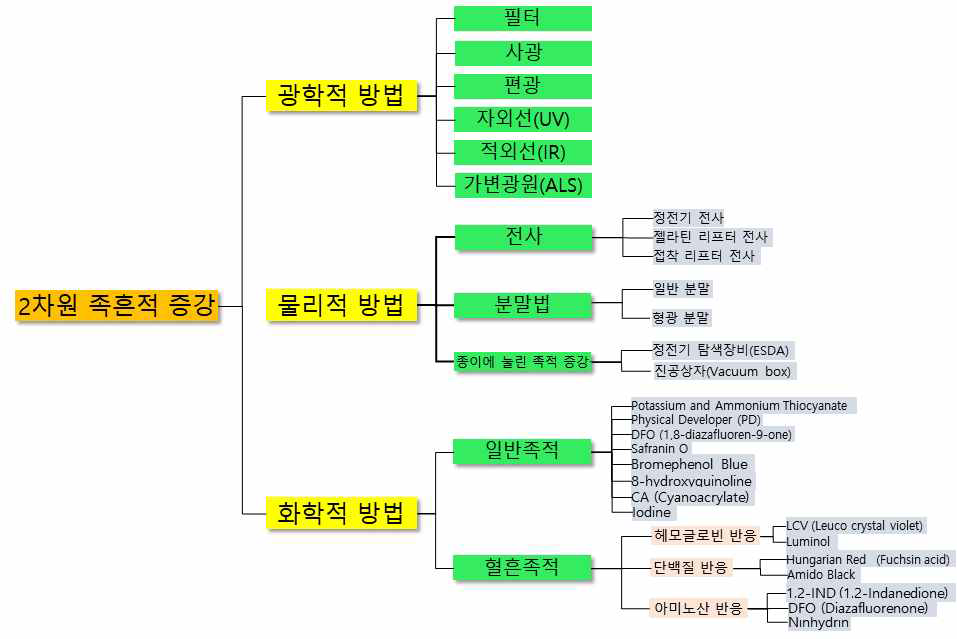 2차원 족적 현출기법에 대한 로직 트리