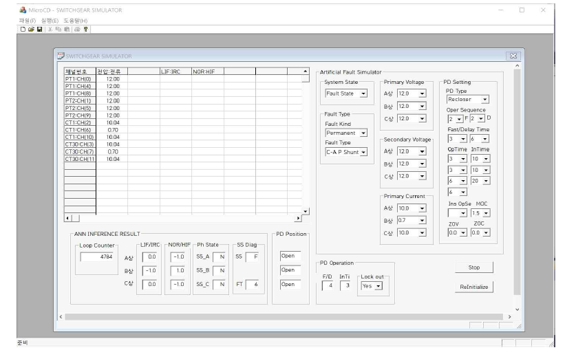MFC 기반의 개폐기 운영 프로그램 성능 검증 시뮬레이터