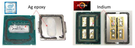 Intel, AMD CPU 패키징에 사용된 다이 본딩 재료