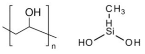 PVA 및 PMHS의 화학 구조