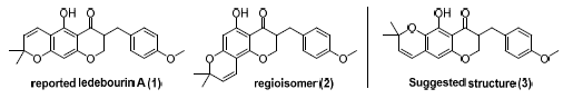 Suggested structure of ledebourin A