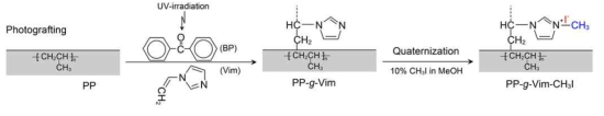 PP-g-VBC-EDA의 화학 구조