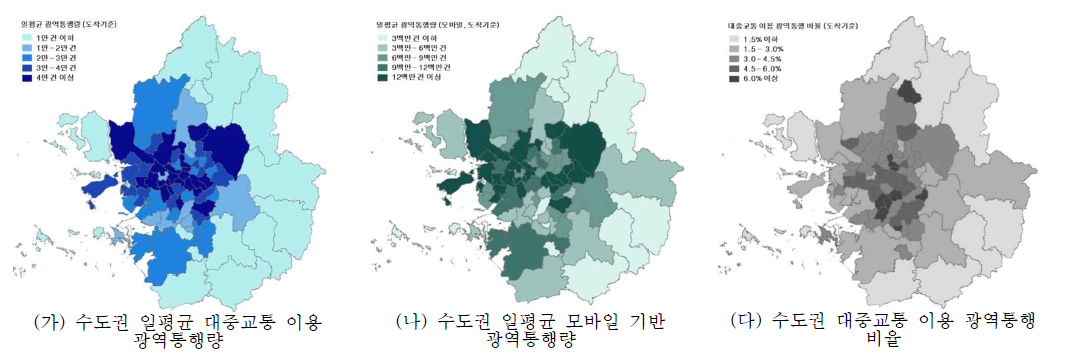 빅데이터 기반 광역통행량 분포