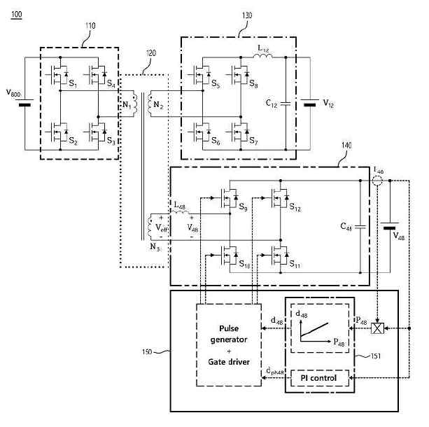 국내 출원 특허 “다중 출력 절연형 컨버터 및 그의 제어방법”의 주요도