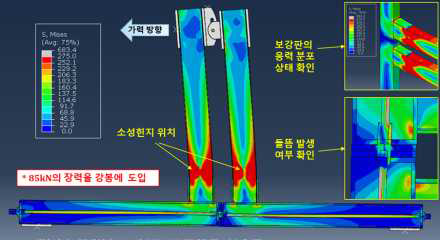 관통형 접합부 유한요소해석 시물레이션 작업