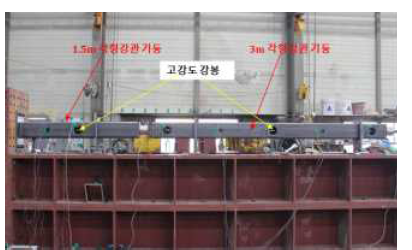 3m 장볼트에 장력 도입 실험체 형태