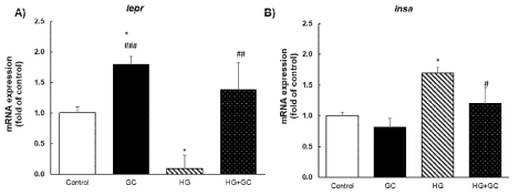 Effect of GCSW210 on mRNA expression of glucose metabolism in High-glucose induced zebrafish larvae