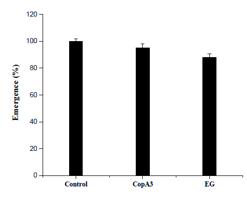 Emergence rate of drosophila flies with or without treatment