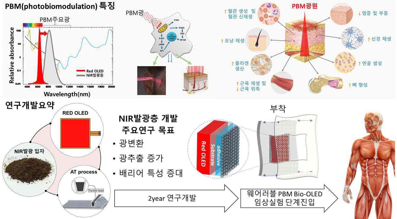 웨어러블 PBM Bio-OLED의 NIR발광층 연구개발 개요