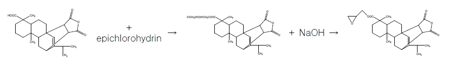 Glycidyl ester of maleopimaric acid