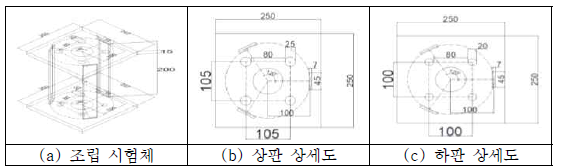 SSHD70 시험체의 설계도(스트립 두께 7mm)