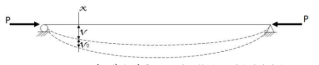 Compressive Member with initial curvature