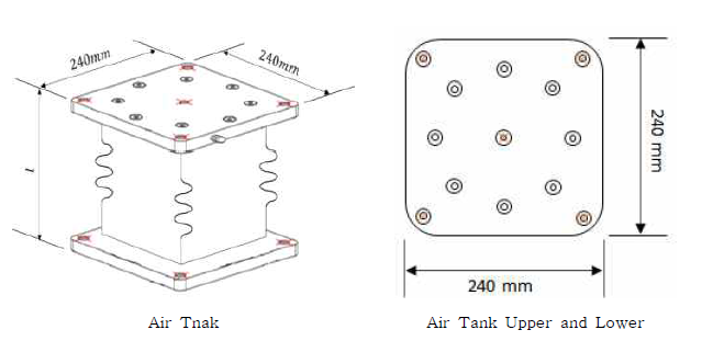 Air Tank의 제원 및 상세도