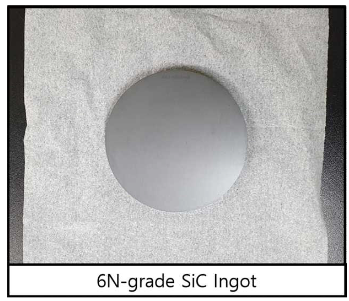 RIST에서 생산한 100 mm의 SiC ingot 샘플