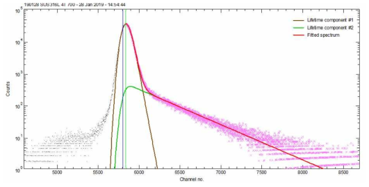 Example of Lifetime spectrum fitting result