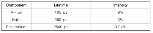 The lifetime and intensity of source correction components[11]