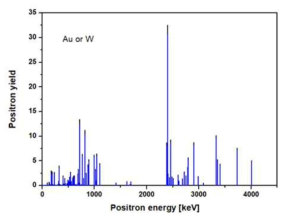 Cd(n,γ)-W(γ,β) 양전자발생기에 의한 양전자 스펙트럼