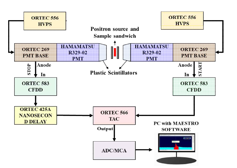 양전자 소멸 수명 분광기 (Positron Annihilation Life-time Spectrometer, PALS)의 구성