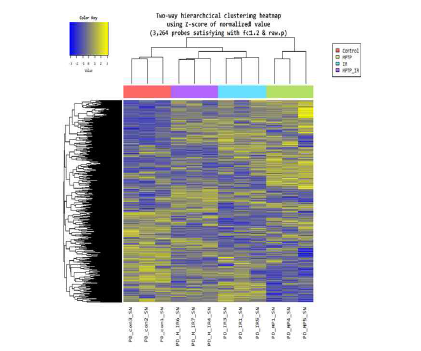 Two-way hierarchcical clustering heatmap
